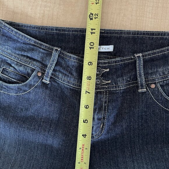 NWT Excess Women's Blue Denim Cropped Jeans Size 6 Stretch Mid Rise Tapered Leg - Picture 10 of 12